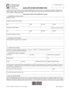 state of michigan raffle application.